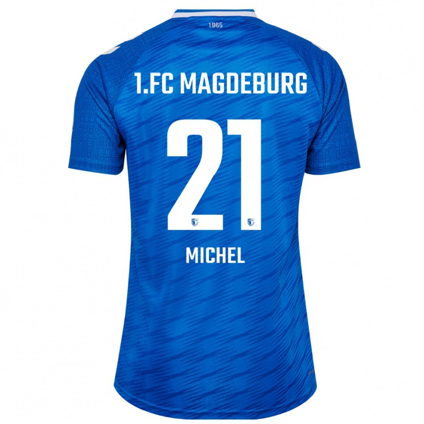 Danxen Heren Falko Michel #21 Blauw Wit Thuisshirt Thuistenue 2025/26 T-Shirt België