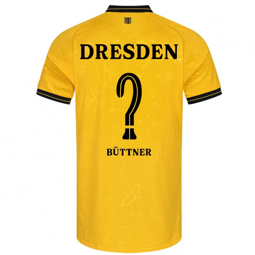 Danxen Heren Lisa Büttner #0 Geel Zwart Thuisshirt Thuistenue 2025/26 T-Shirt België