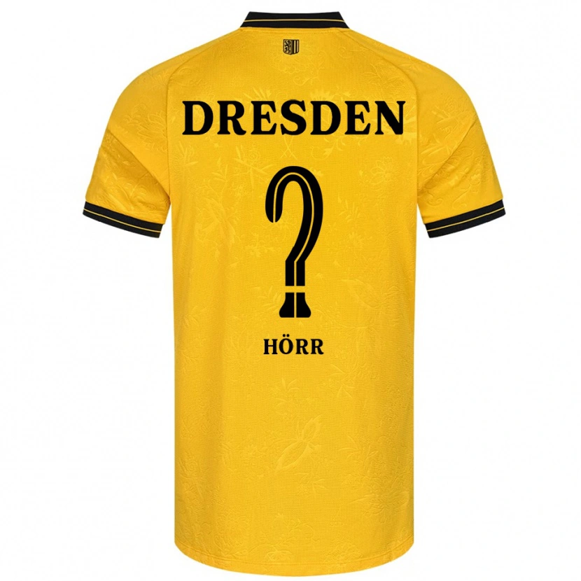Danxen Heren Annemarie Hörr #0 Geel Zwart Thuisshirt Thuistenue 2025/26 T-Shirt België