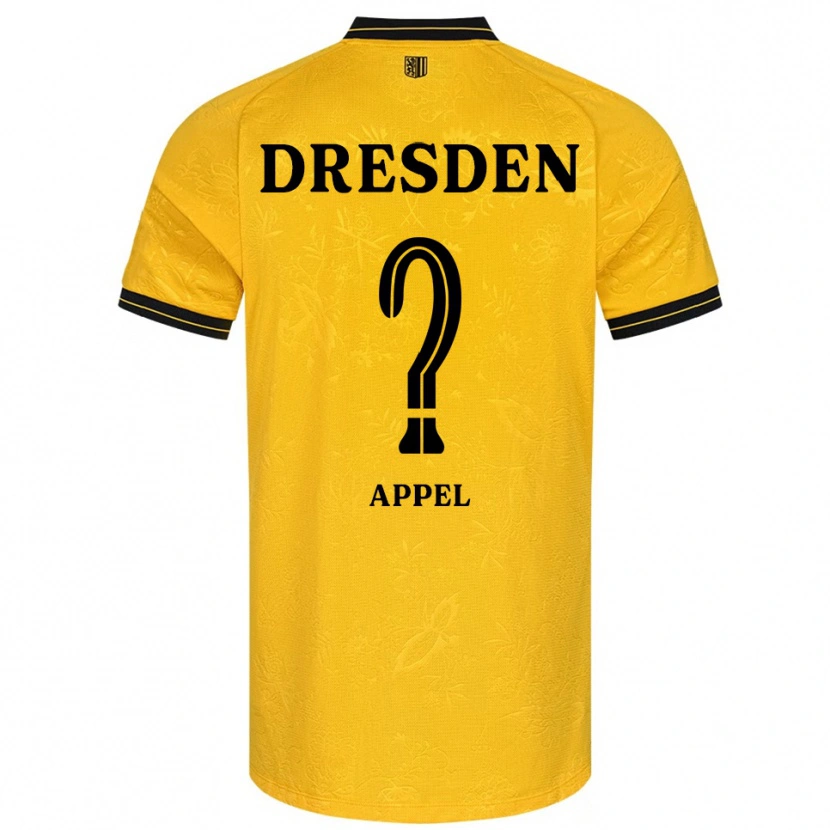 Danxen Heren Patricia Appel #0 Geel Zwart Thuisshirt Thuistenue 2025/26 T-Shirt België