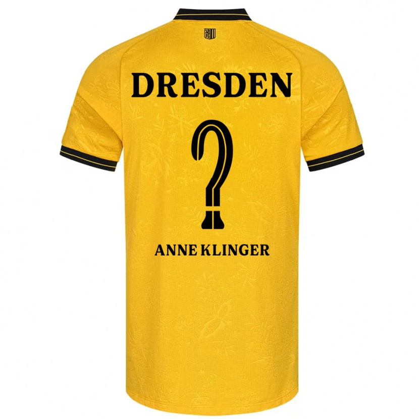 Danxen Heren Jo Anne Klinger #0 Geel Zwart Thuisshirt Thuistenue 2025/26 T-Shirt België