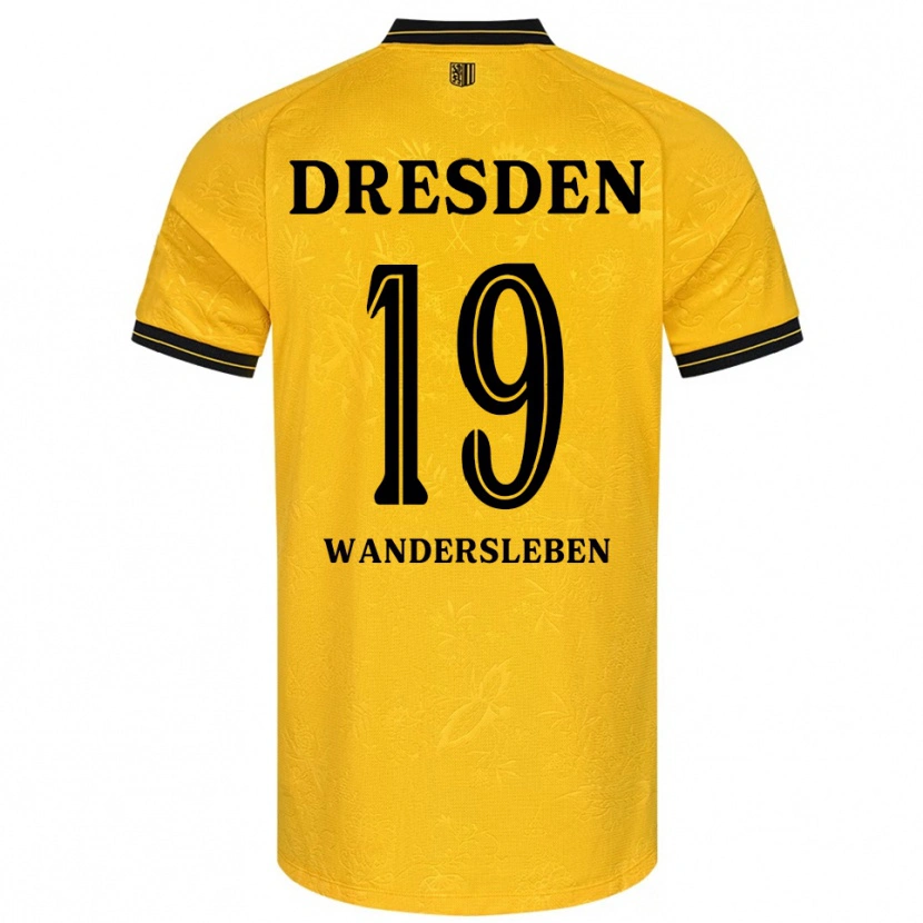Danxen Heren Arian-Rayan Wandersleben #19 Geel Zwart Thuisshirt Thuistenue 2025/26 T-Shirt België
