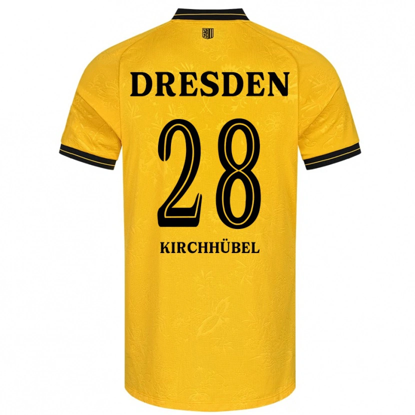 Danxen Heren Willi Kirchhübel #28 Geel Zwart Thuisshirt Thuistenue 2025/26 T-Shirt België