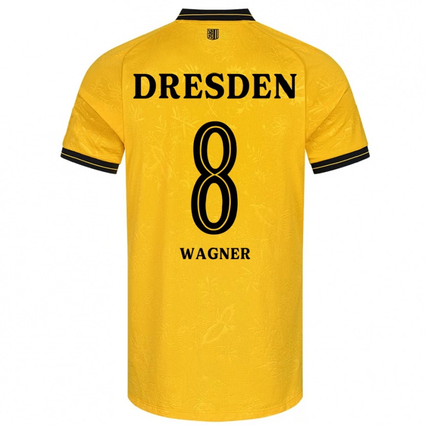 Danxen Heren Robert Wagner #8 Geel Zwart Thuisshirt Thuistenue 2025/26 T-Shirt België