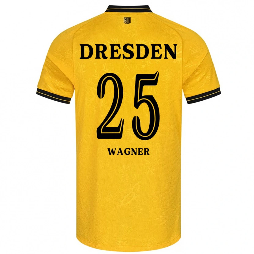 Danxen Heren Noah Wagner #25 Geel Zwart Thuisshirt Thuistenue 2025/26 T-Shirt België