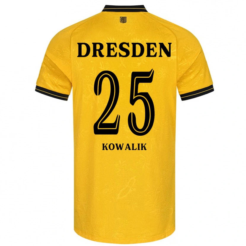 Danxen Heren Ignacy Kowalik #25 Geel Zwart Thuisshirt Thuistenue 2025/26 T-Shirt België