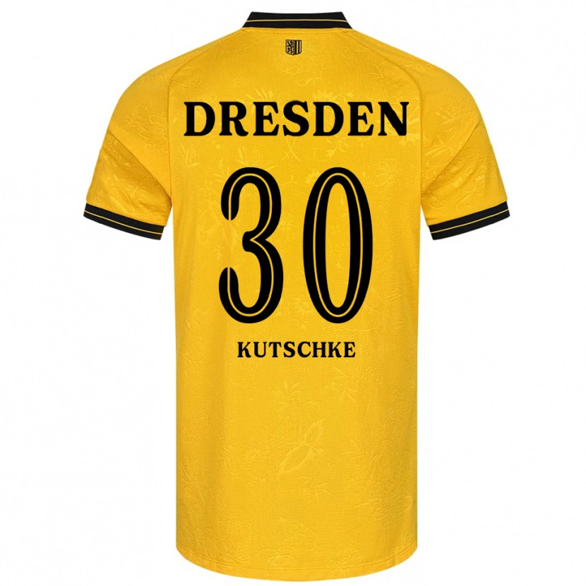 Danxen Heren Stefan Kutschke #30 Geel Zwart Thuisshirt Thuistenue 2025/26 T-Shirt België