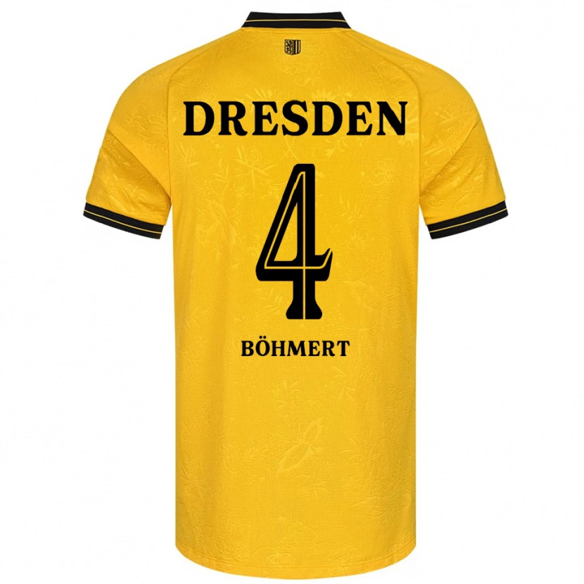 Danxen Heren Jonas Böhmert #4 Geel Zwart Thuisshirt Thuistenue 2025/26 T-Shirt België