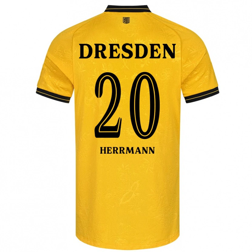 Danxen Heren Artur Herrmann #20 Geel Zwart Thuisshirt Thuistenue 2025/26 T-Shirt België