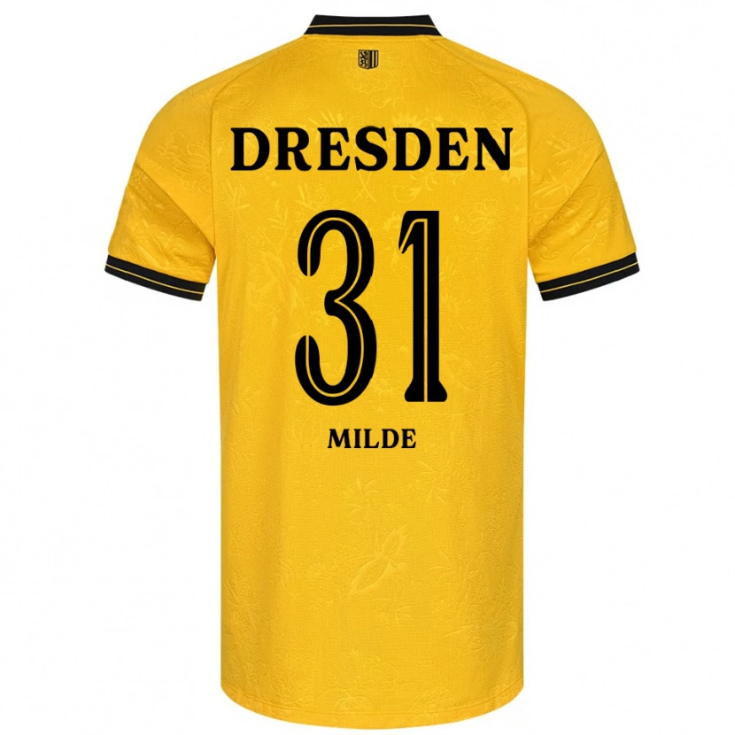 Danxen Heren Paul Milde #31 Geel Zwart Thuisshirt Thuistenue 2025/26 T-Shirt België