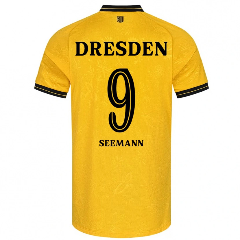 Danxen Heren Arne Seemann #9 Geel Zwart Thuisshirt Thuistenue 2025/26 T-Shirt België