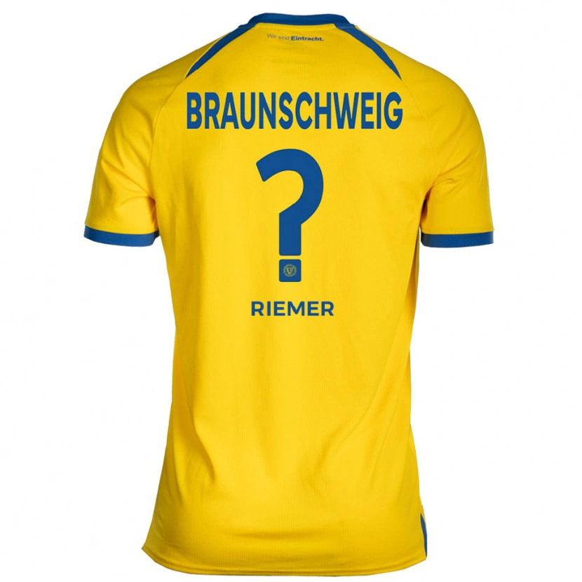 Danxen Heren Ronja Riemer #0 Geel Blauw Thuisshirt Thuistenue 2025/26 T-Shirt België