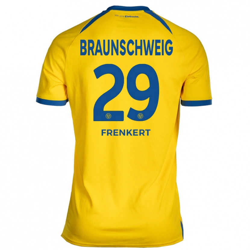 Danxen Heren Lukas Frenkert #29 Geel Blauw Thuisshirt Thuistenue 2025/26 T-Shirt België