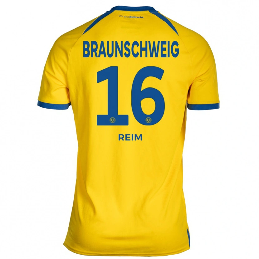 Danxen Heren Marcel Reim #16 Geel Blauw Thuisshirt Thuistenue 2025/26 T-Shirt België