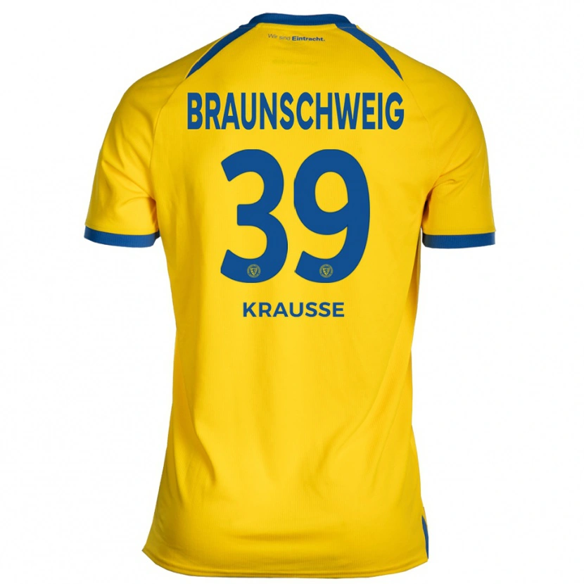Danxen Heren Robin Krauße #39 Geel Blauw Thuisshirt Thuistenue 2025/26 T-Shirt België