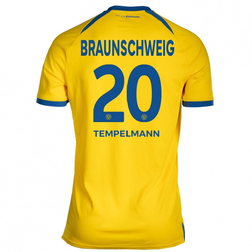 Danxen Heren Lino Tempelmann #20 Geel Blauw Thuisshirt Thuistenue 2025/26 T-Shirt België
