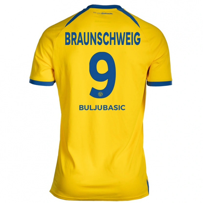 Danxen Heren Amer Buljubasic #9 Geel Blauw Thuisshirt Thuistenue 2025/26 T-Shirt België
