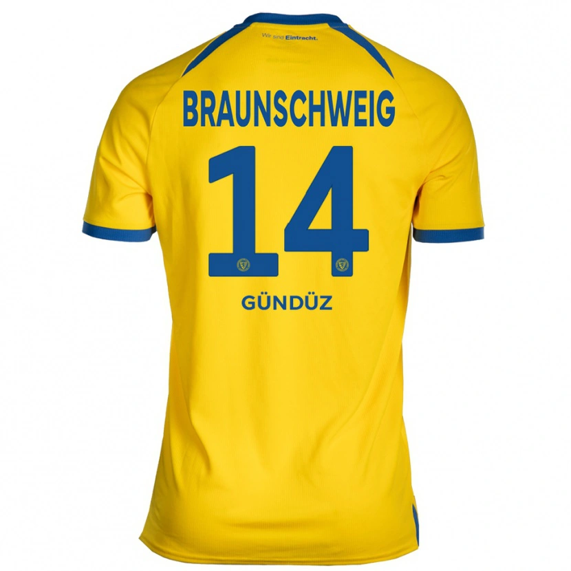 Danxen Heren Enes Gündüz #14 Geel Blauw Thuisshirt Thuistenue 2025/26 T-Shirt België