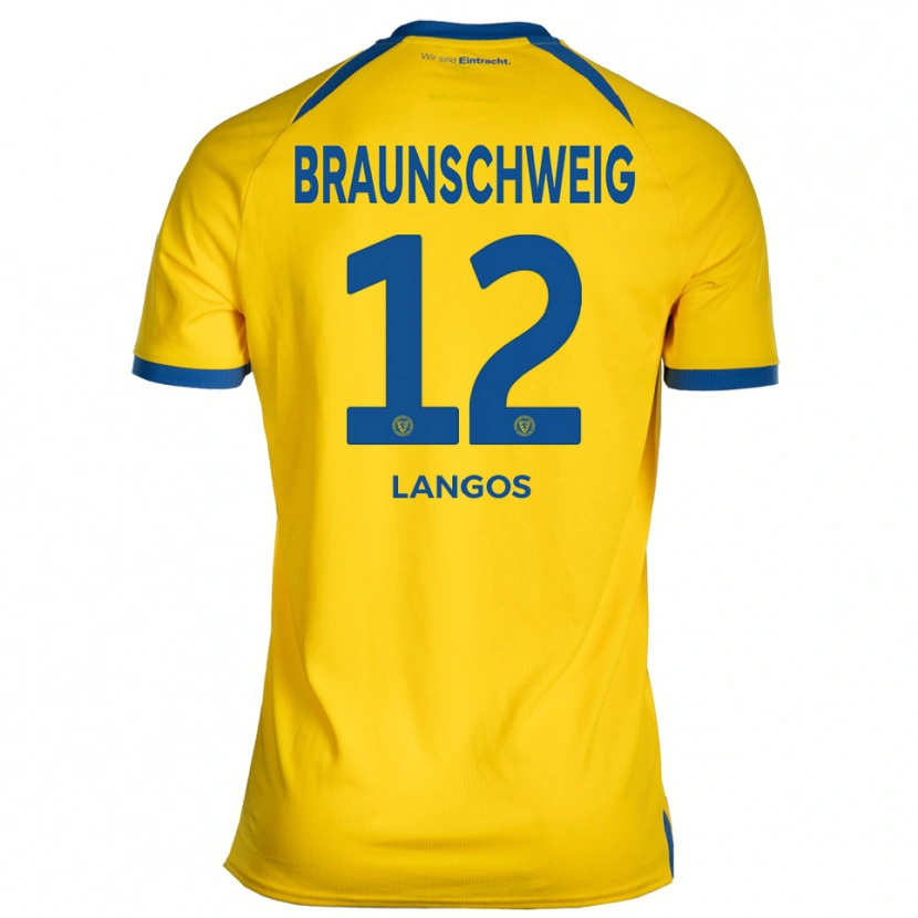 Danxen Heren Thorben Langos #12 Geel Blauw Thuisshirt Thuistenue 2025/26 T-Shirt België