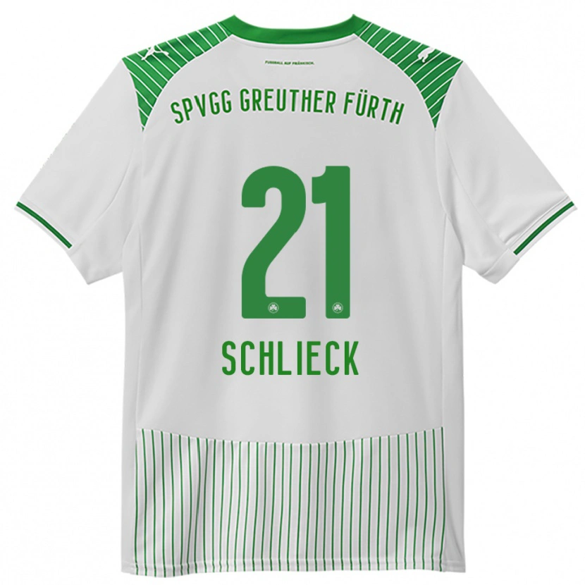 Danxen Heren Timo Schlieck #21 Wit Groen Thuisshirt Thuistenue 2025/26 T-Shirt België