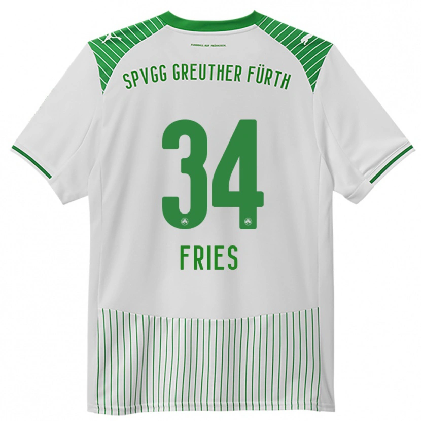 Danxen Heren Marlon Fries #34 Wit Groen Thuisshirt Thuistenue 2025/26 T-Shirt België
