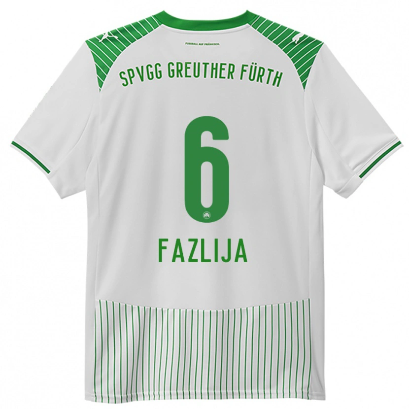 Danxen Heren Arjanit Fazlija #6 Wit Groen Thuisshirt Thuistenue 2025/26 T-Shirt België