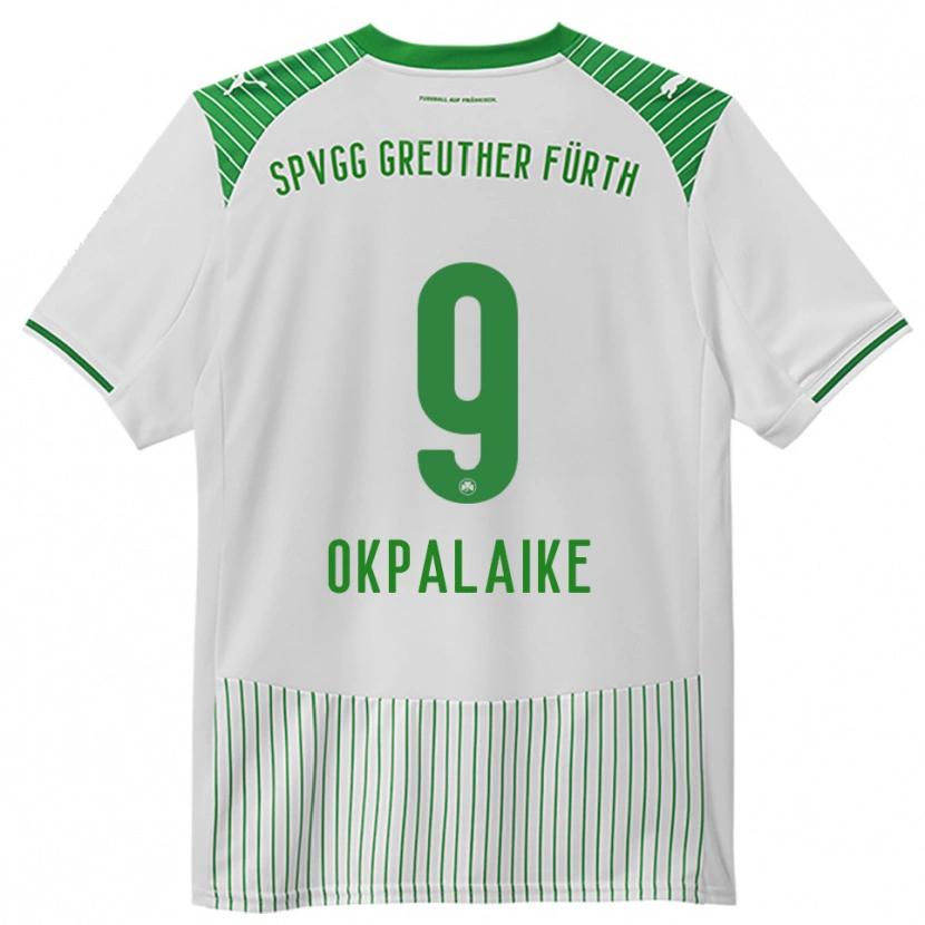 Danxen Heren Joshua Okpalaike #9 Wit Groen Thuisshirt Thuistenue 2025/26 T-Shirt België