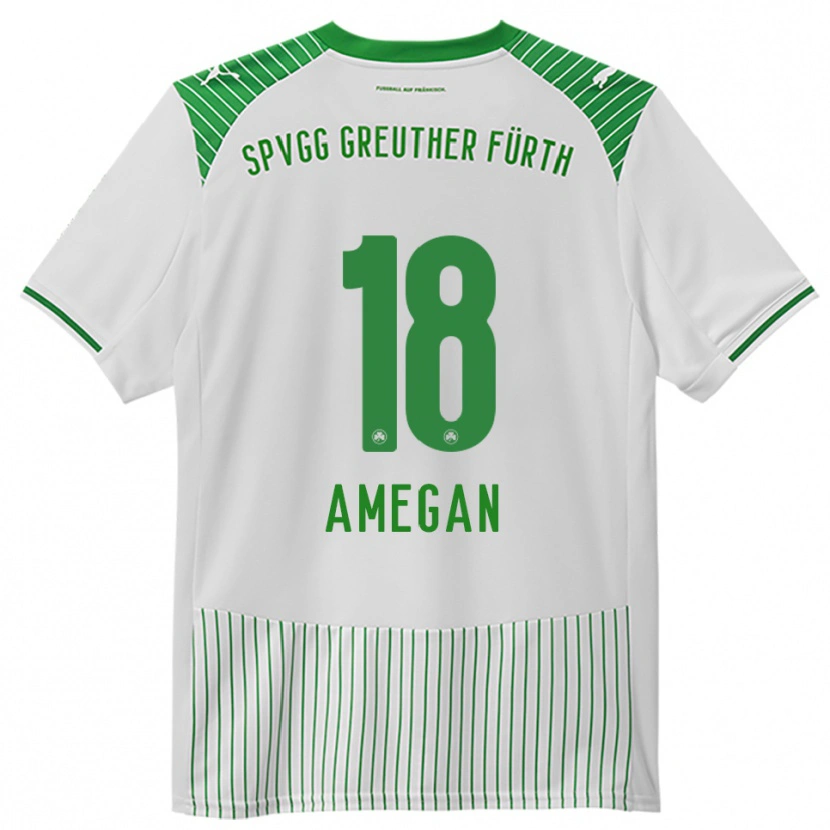 Danxen Heren Dodji Amegan #18 Wit Groen Thuisshirt Thuistenue 2025/26 T-Shirt België
