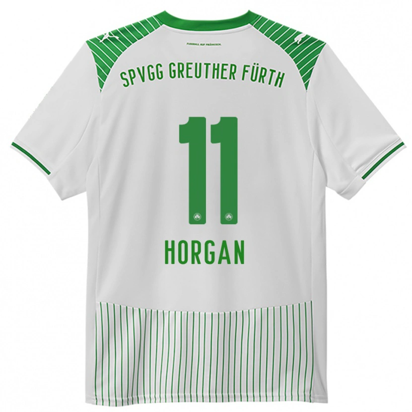 Danxen Heren Finn Horgan #11 Wit Groen Thuisshirt Thuistenue 2025/26 T-Shirt België