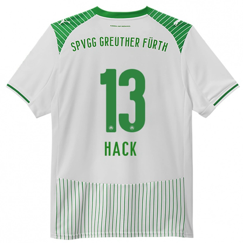 Danxen Heren Philipp Hack #13 Wit Groen Thuisshirt Thuistenue 2025/26 T-Shirt België