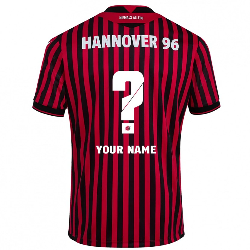 Danxen Heren Uw Naam #0 Rood Zwart Thuisshirt Thuistenue 2025/26 T-Shirt België