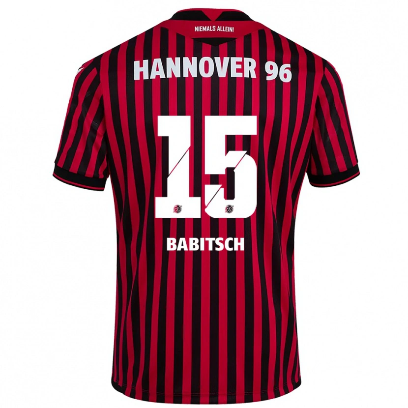 Danxen Heren Alexander Babitsch #15 Rood Zwart Thuisshirt Thuistenue 2025/26 T-Shirt België
