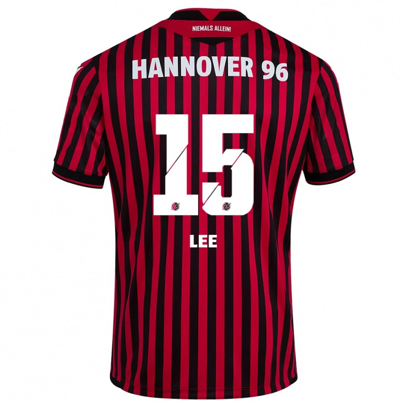 Danxen Heren Olivia Lee #15 Rood Zwart Thuisshirt Thuistenue 2025/26 T-Shirt België