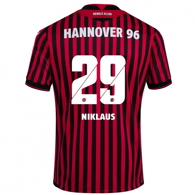 Danxen Heren Jeremie Niklaus #29 Rood Zwart Thuisshirt Thuistenue 2025/26 T-Shirt België