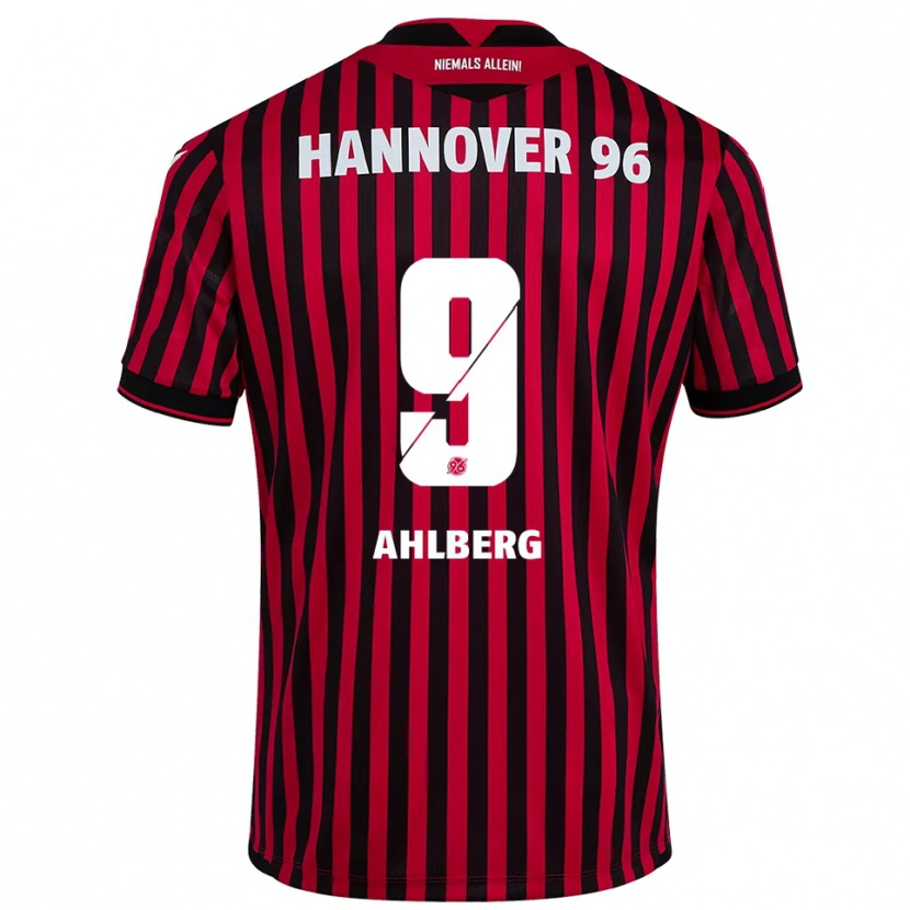 Danxen Heren Kevin Ahlberg #9 Rood Zwart Thuisshirt Thuistenue 2025/26 T-Shirt België