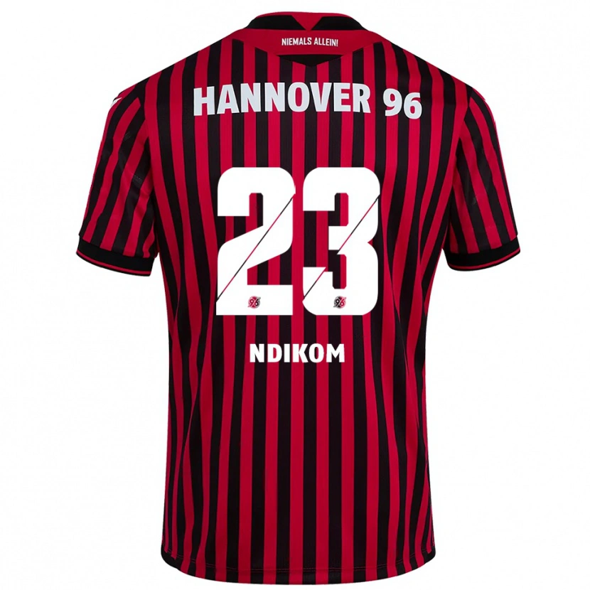 Danxen Heren Montell Ndikom #23 Rood Zwart Thuisshirt Thuistenue 2025/26 T-Shirt België