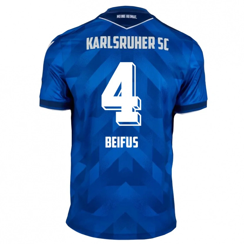Danxen Heren Marcel Beifus #4 Blauw Wit Thuisshirt Thuistenue 2025/26 T-Shirt België