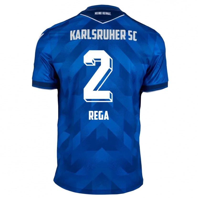 Danxen Heren Luca Rega #2 Blauw Wit Thuisshirt Thuistenue 2025/26 T-Shirt België