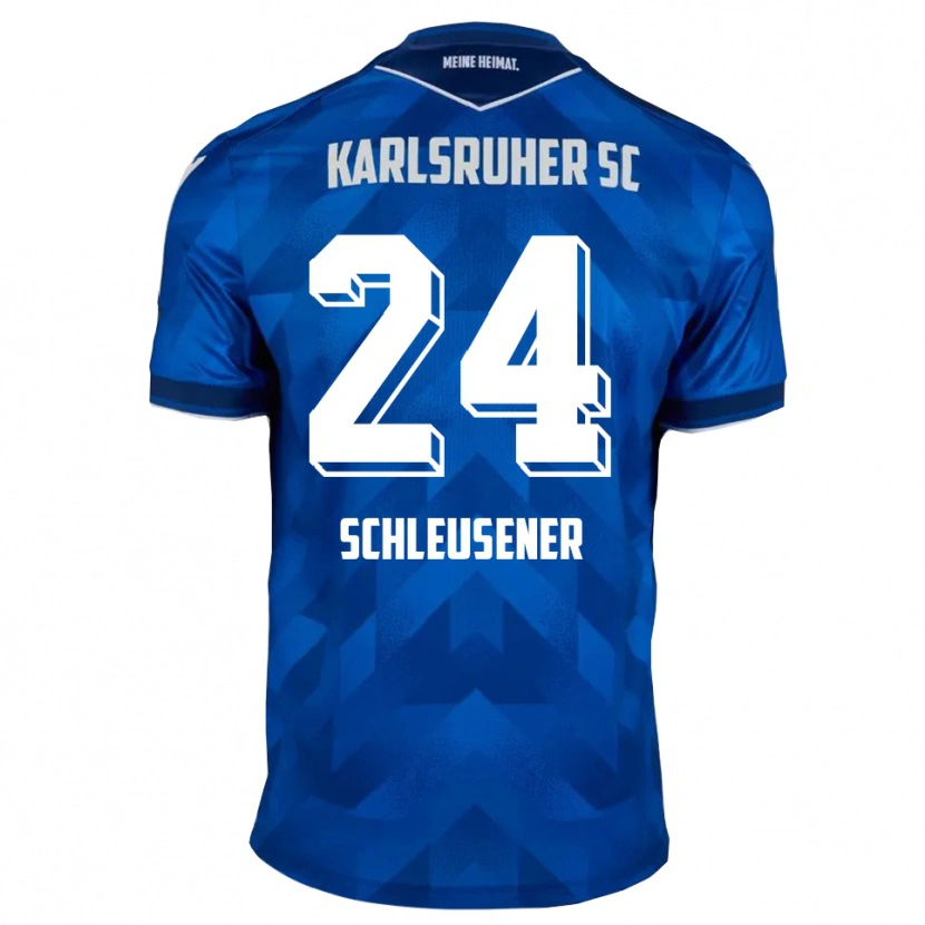 Danxen Heren Fabian Schleusener #24 Blauw Wit Thuisshirt Thuistenue 2025/26 T-Shirt België