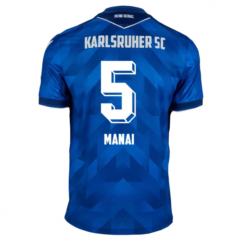 Danxen Heren Jassin Manai #5 Blauw Wit Thuisshirt Thuistenue 2025/26 T-Shirt België