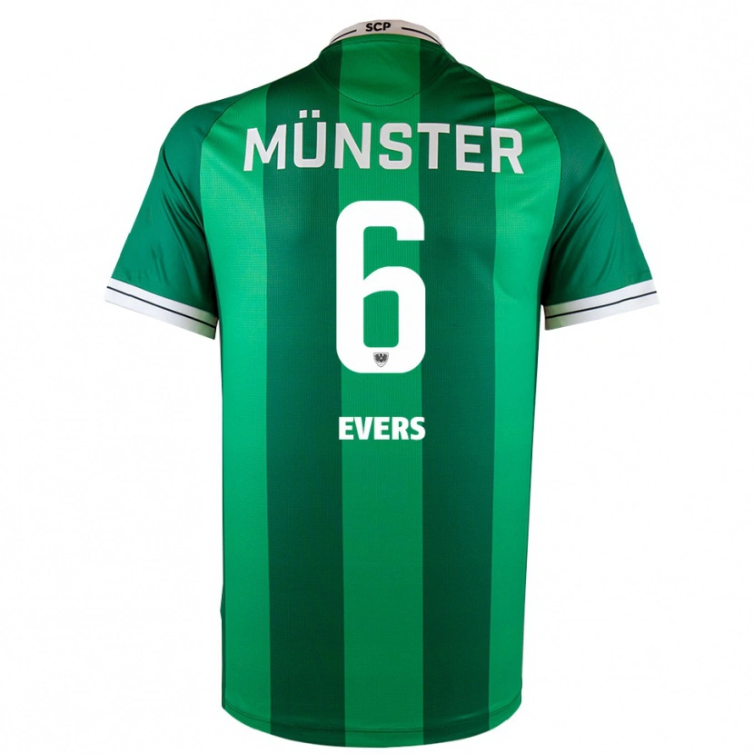 Danxen Heren Benjamin Evers #6 Groen Wit Thuisshirt Thuistenue 2025/26 T-Shirt België