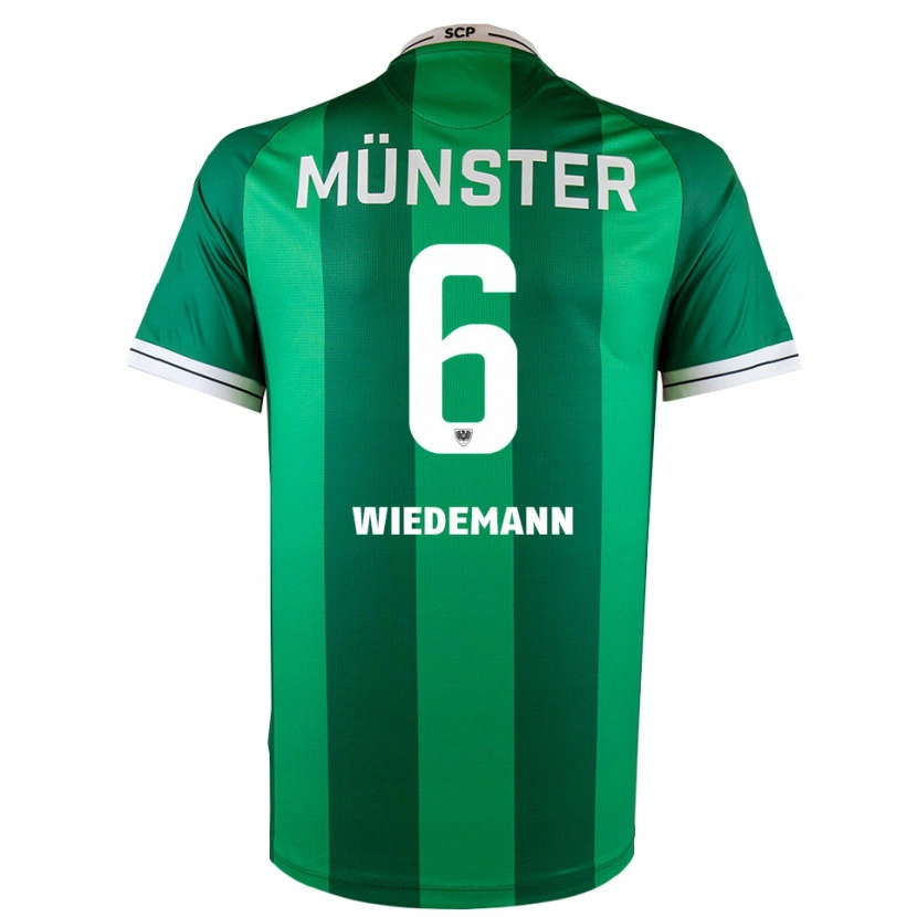 Danxen Heren Lino Wiedemann #6 Groen Wit Thuisshirt Thuistenue 2025/26 T-Shirt België