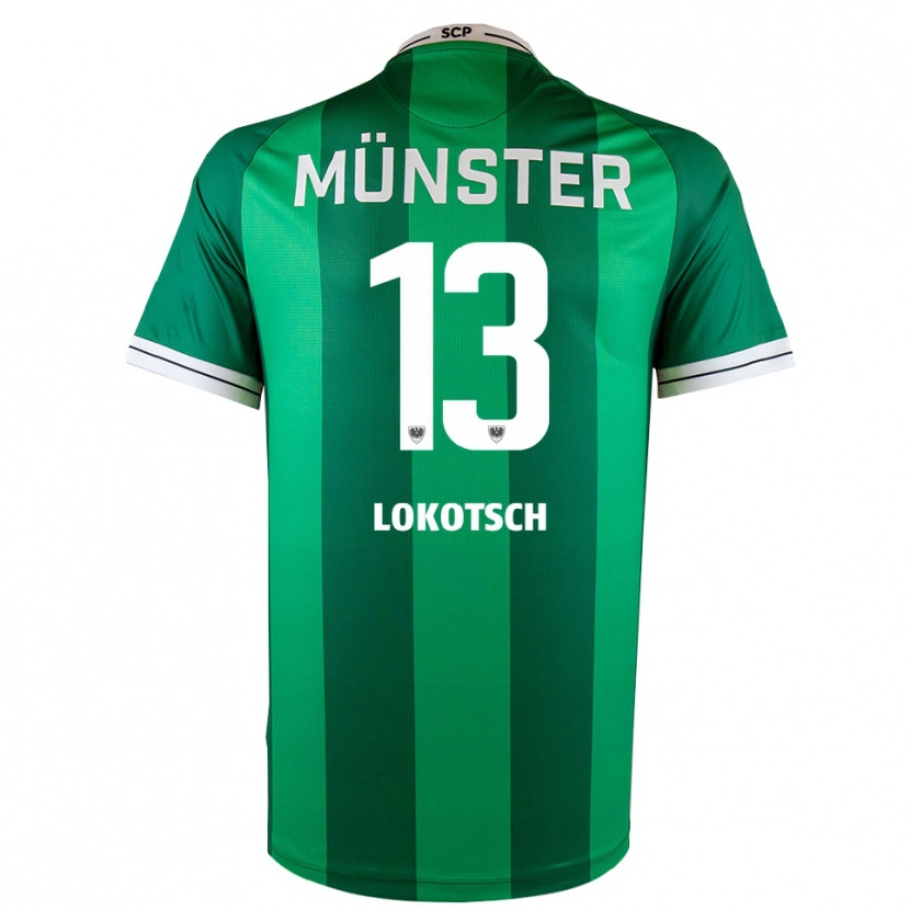 Danxen Heren Lars Lokotsch #13 Groen Wit Thuisshirt Thuistenue 2025/26 T-Shirt België