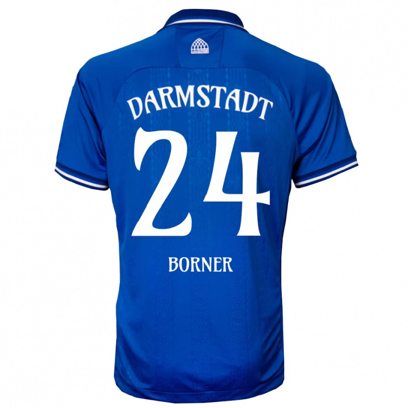 Danxen Heren Benedikt Börner #24 Blauw Wit Thuisshirt Thuistenue 2025/26 T-Shirt België