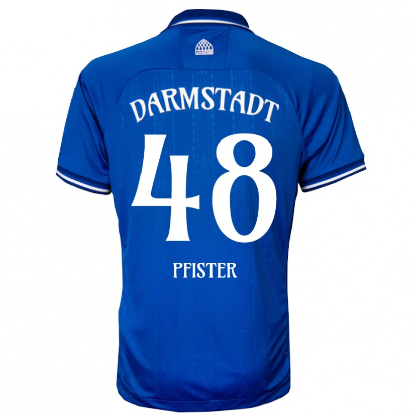Danxen Heren Max Pfister #48 Blauw Wit Thuisshirt Thuistenue 2025/26 T-Shirt België