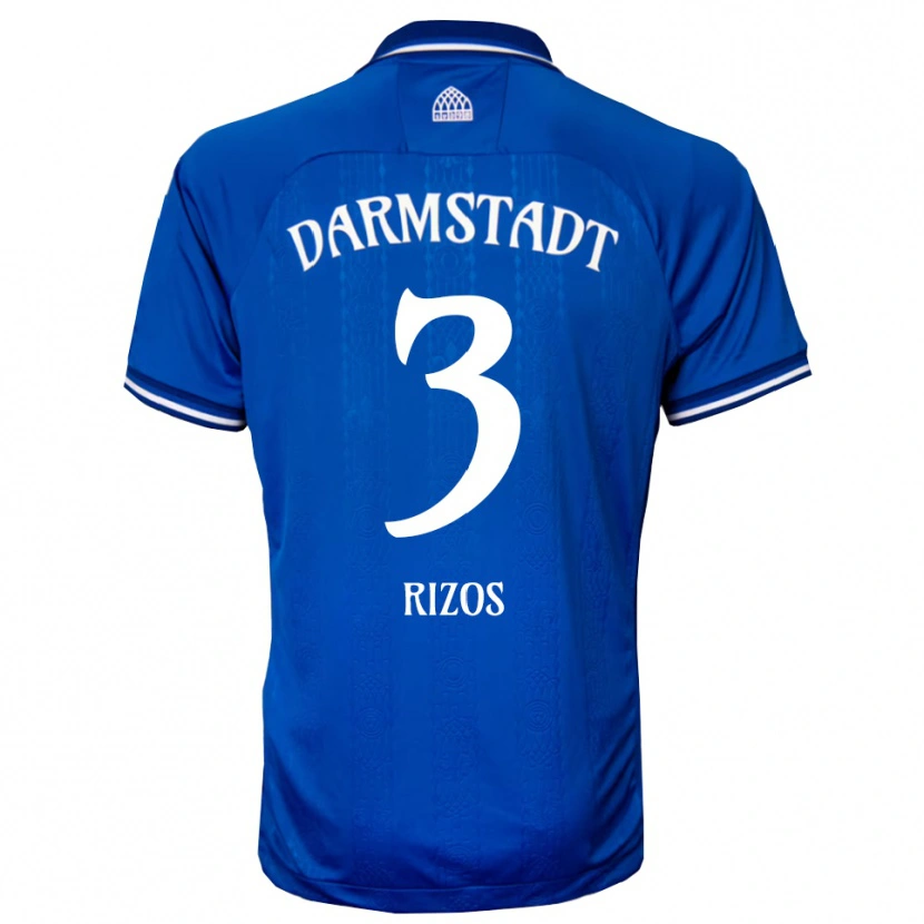 Danxen Heren A. Rizos #3 Blauw Wit Thuisshirt Thuistenue 2025/26 T-Shirt België
