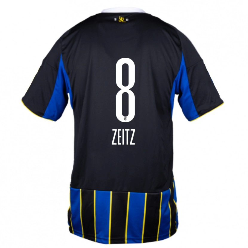 Danxen Heren Manuel Zeitz #8 Blauw Zwart Geel Thuisshirt Thuistenue 2025/26 T-Shirt België