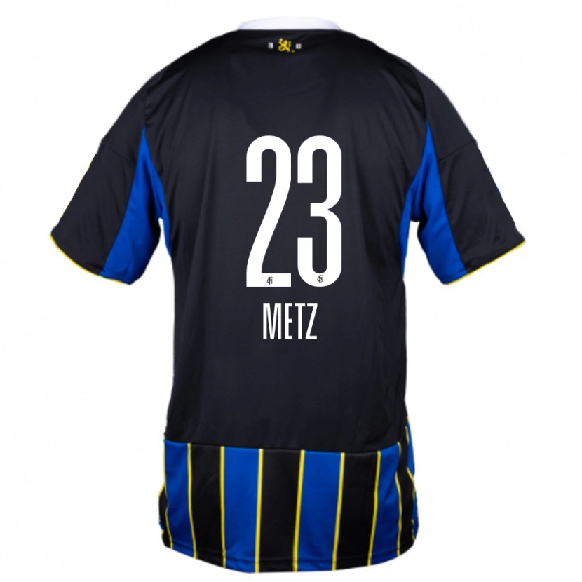 Danxen Heren Elija Metz #23 Blauw Zwart Geel Thuisshirt Thuistenue 2025/26 T-Shirt België