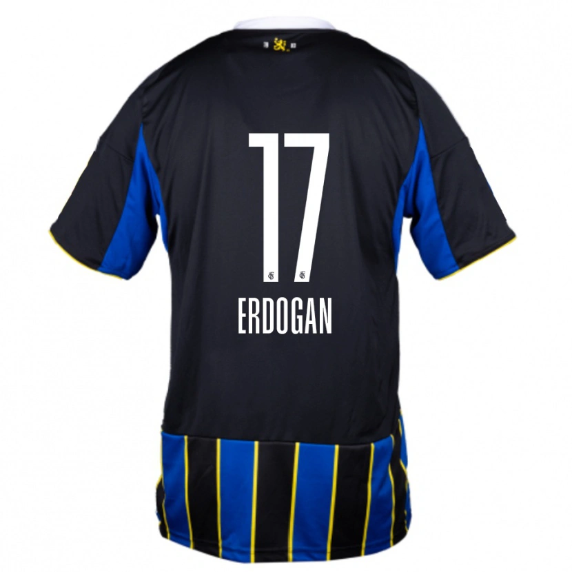 Danxen Heren Emirhan Erdogan #17 Blauw Zwart Geel Thuisshirt Thuistenue 2025/26 T-Shirt België
