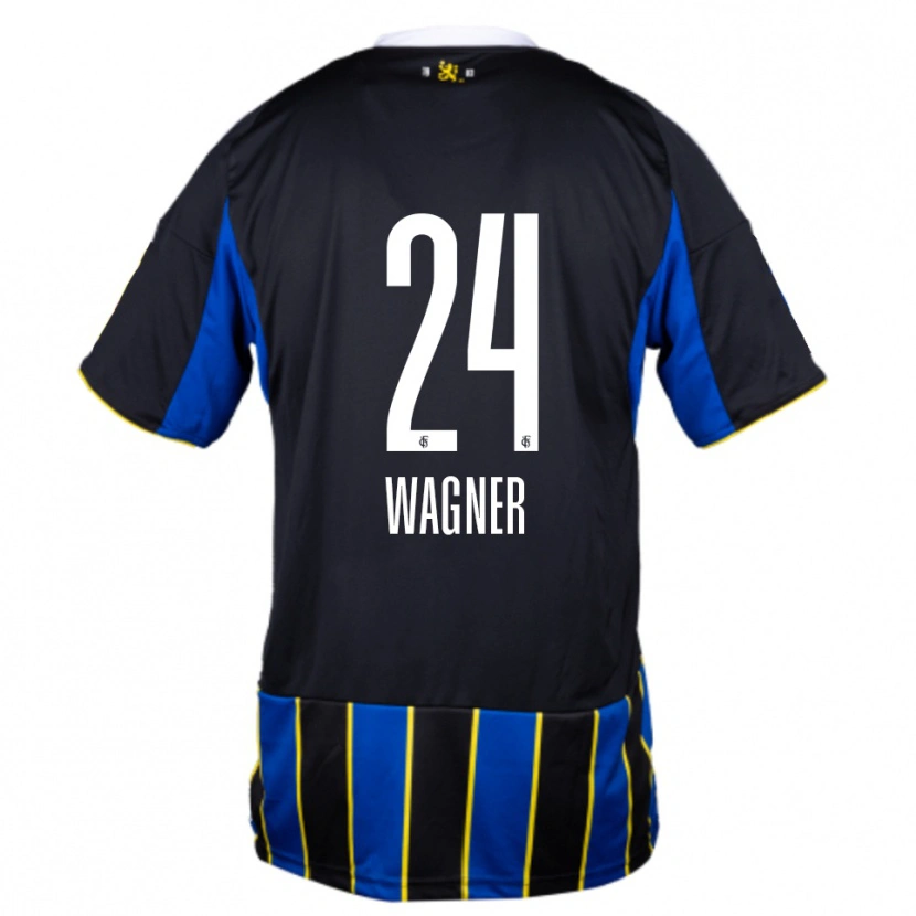 Danxen Heren Emma Wagner #24 Blauw Zwart Geel Thuisshirt Thuistenue 2025/26 T-Shirt België